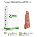 Silicone Wellness Sleeve – 6 Inch, Brown