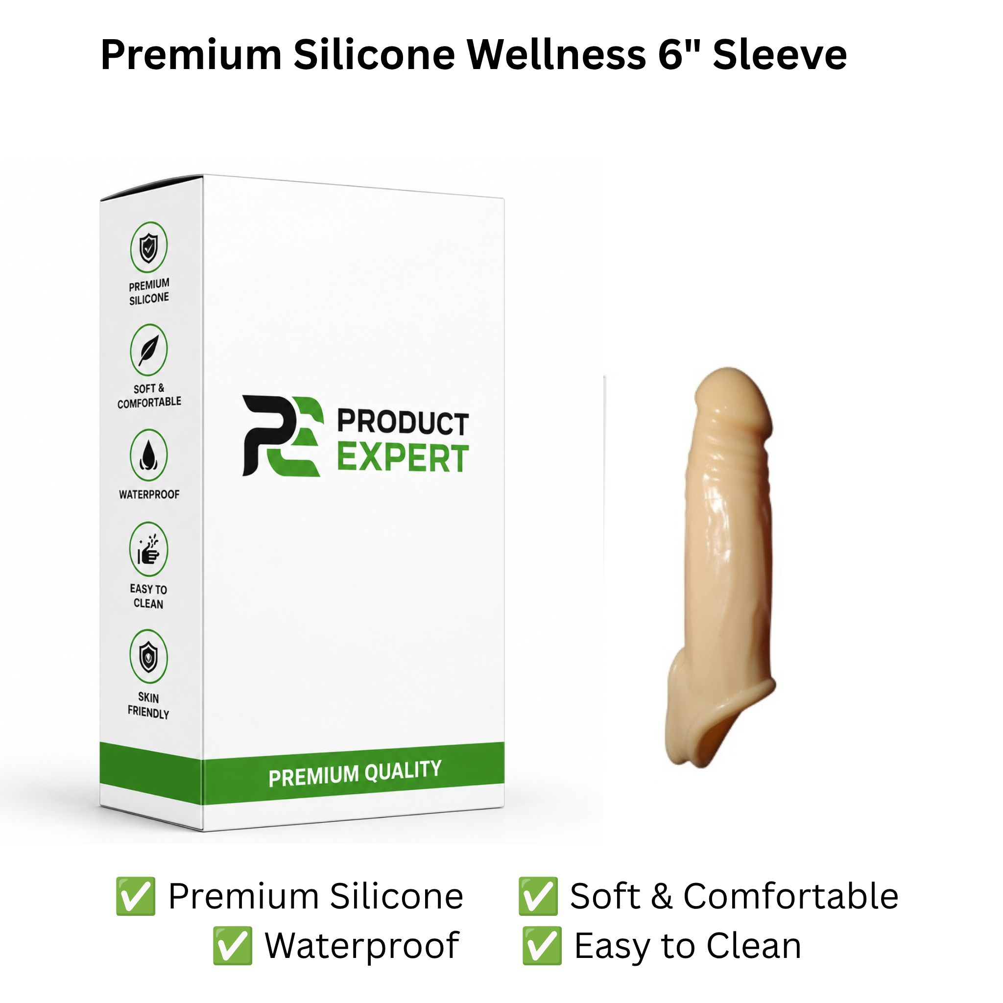 Premium Silicone Wellness Sleeve – Brown