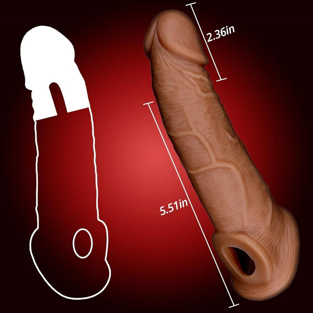 Premium Silicone Wellness Sleeve – 8 Inch Brown