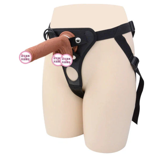 8 inch dildo with belt designed for pleasure during solo or partner play with a realistic feel